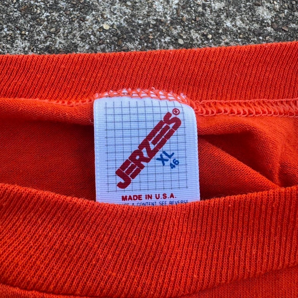 Vintage 80s Jerzees Fall Seminar Lake Nature Single Stitch Orange XL (d2) - Picture 3 of 8